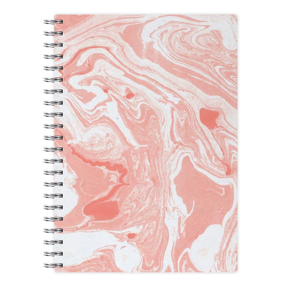 Pink Swirly Marble Notebook - Fun Cases
