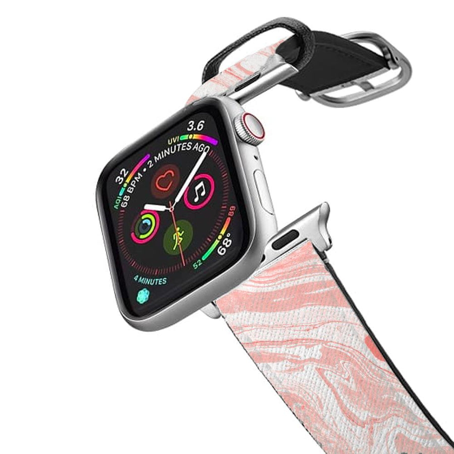 Pink Swirly Marble Apple Watch Strap