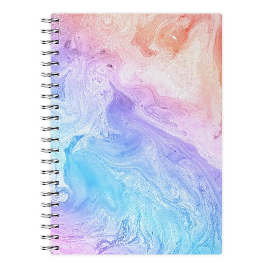 Blue and Peach Marble Notebook - Fun Cases