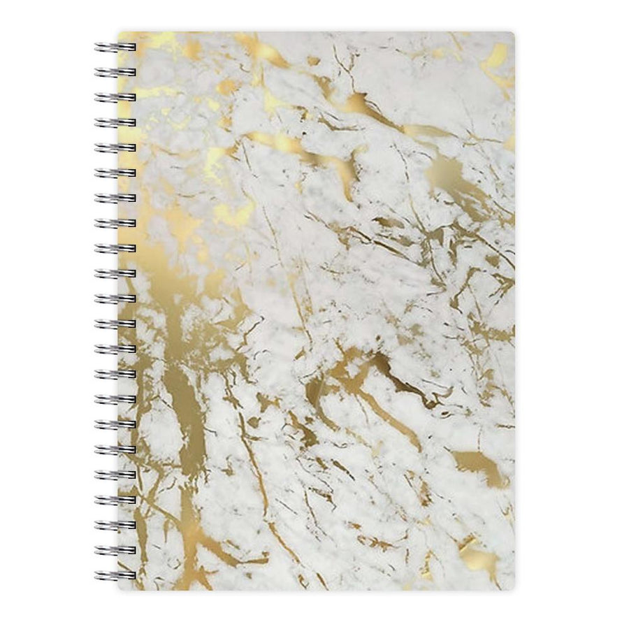Gold Marble Splatter Notebook - Fun Cases