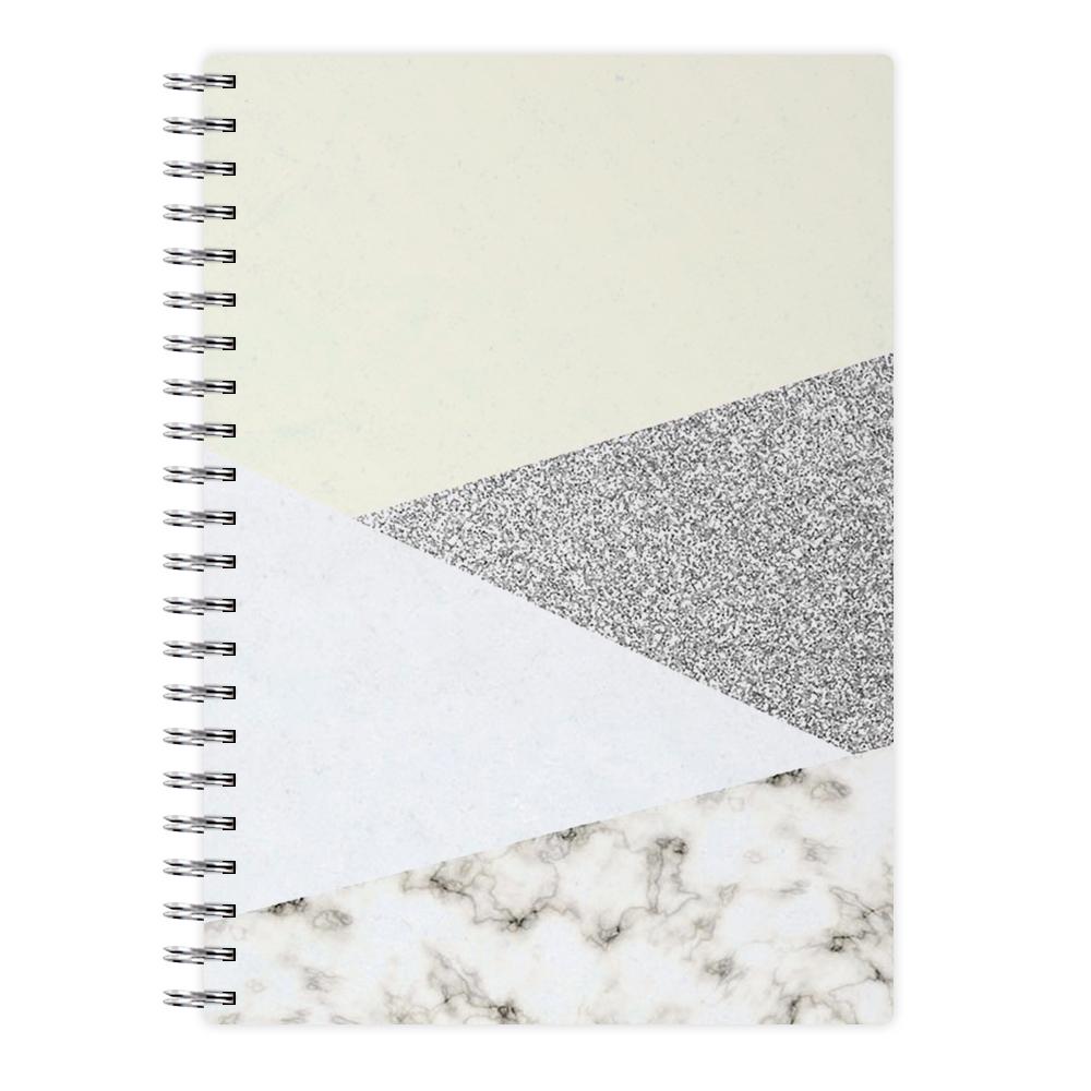 Abstract Marble and Silver Pattern Notebook - Fun Cases