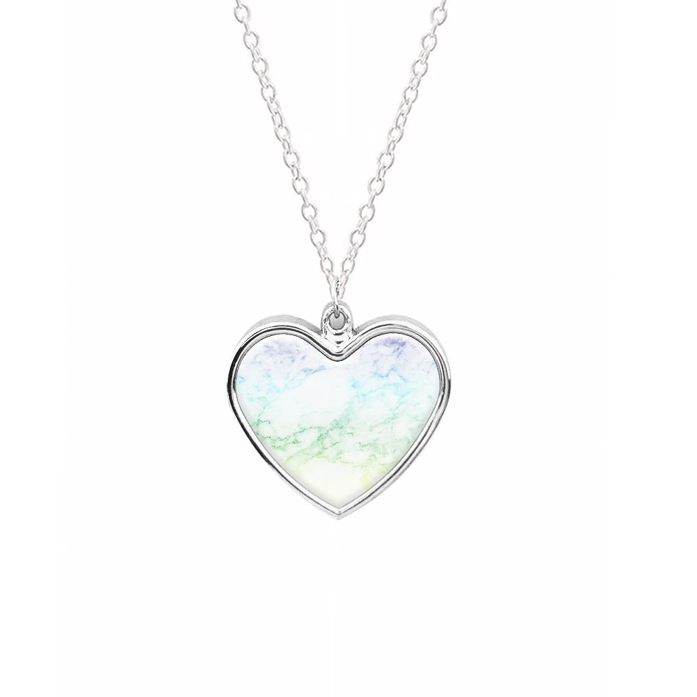 Rainbow Streak Marble Pattern Necklace