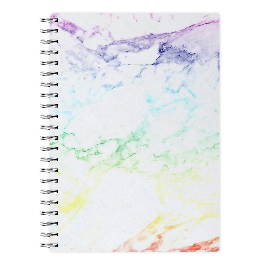 Rainbow Streak Marble Pattern Notebook - Fun Cases