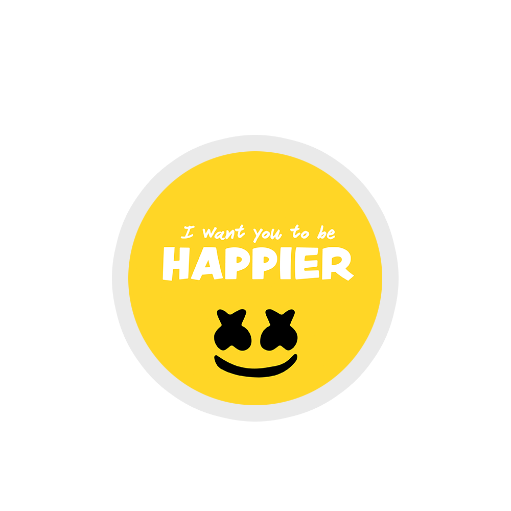 I Want You To Be Happier - White Helmet DJ Sticker