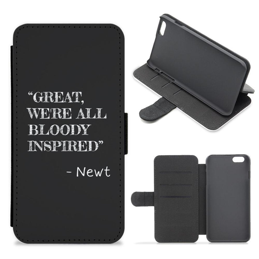 Great, We're All Bloody Inspired - Newt Flip / Wallet Phone Case