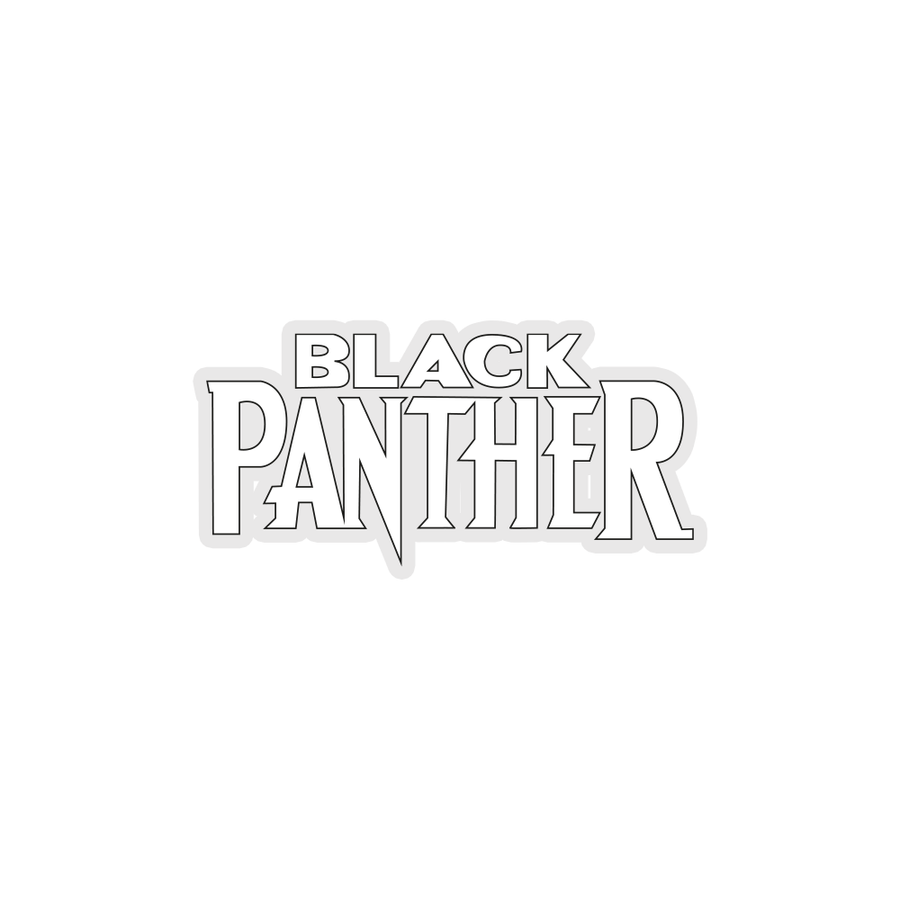 Black Panther Text - Black Panther Sticker