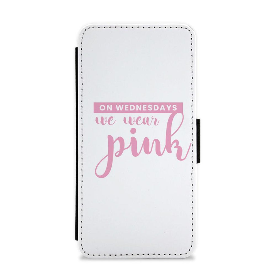 On Wednesdays We Wear Pink - White Mean Girls Flip / Wallet Phone Case
