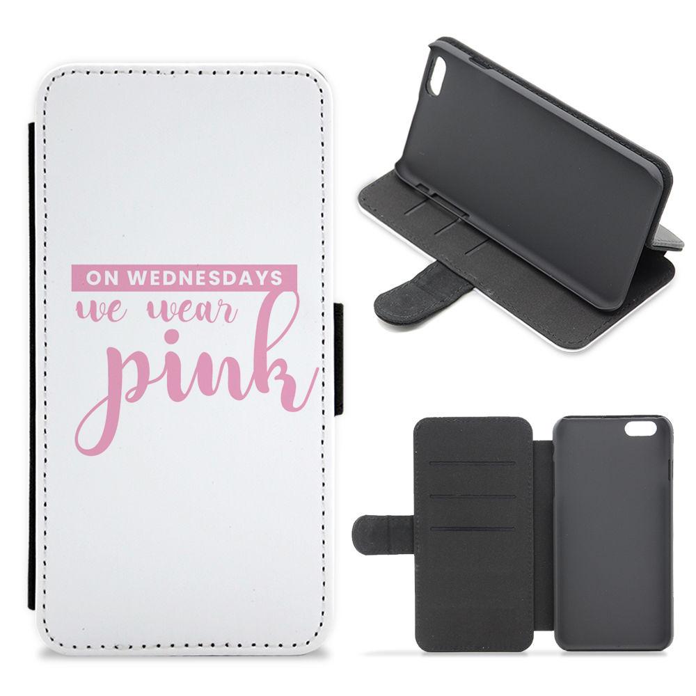 On Wednesdays We Wear Pink - White Mean Girls Flip / Wallet Phone Case