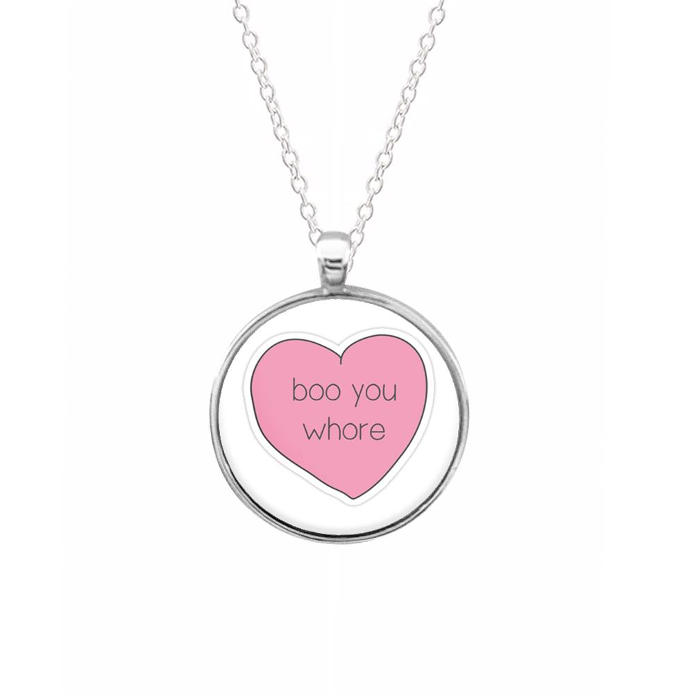 Boo You Whore - Heart - Mean Girls Necklace