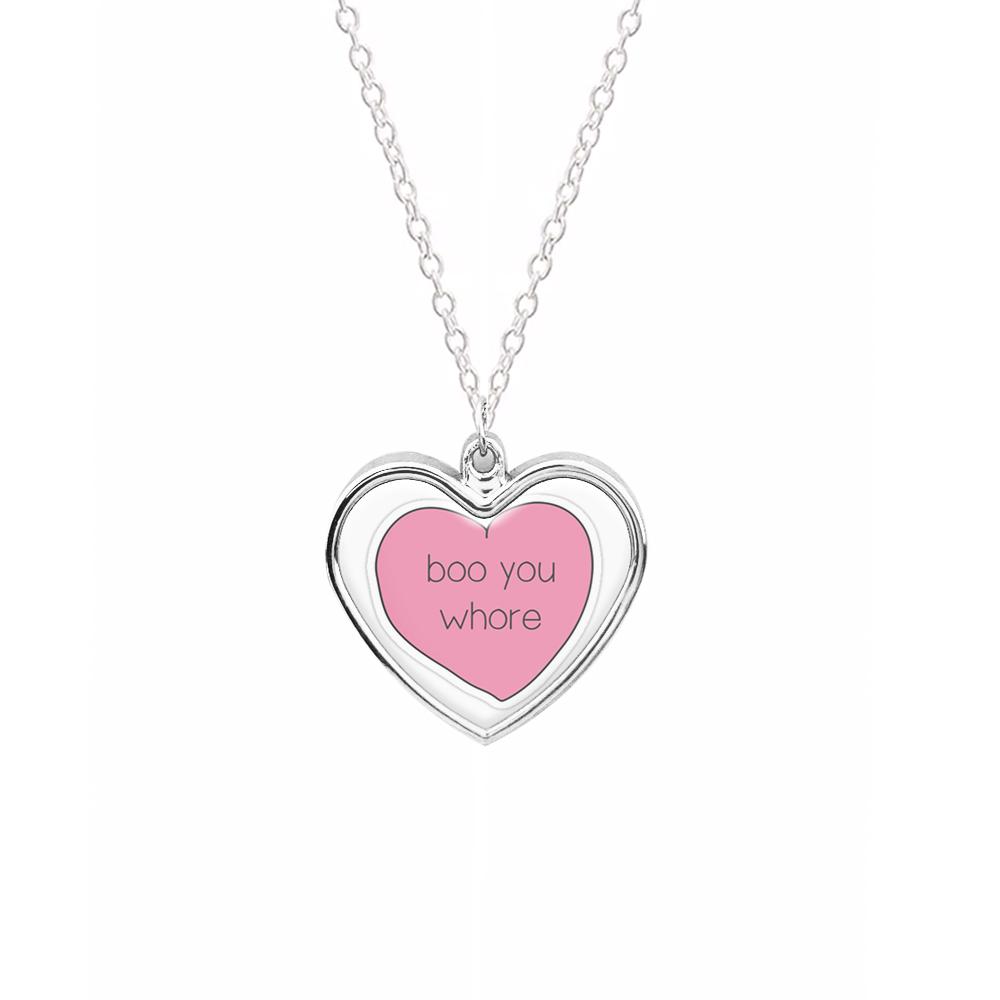 Boo You Whore - Heart Necklace