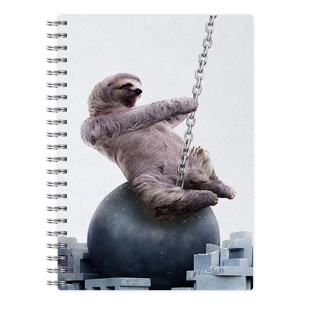 Wrecking Ball Sloth Notebook - Fun Cases