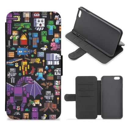 Minecraft Collage  Flip / Wallet Phone Case