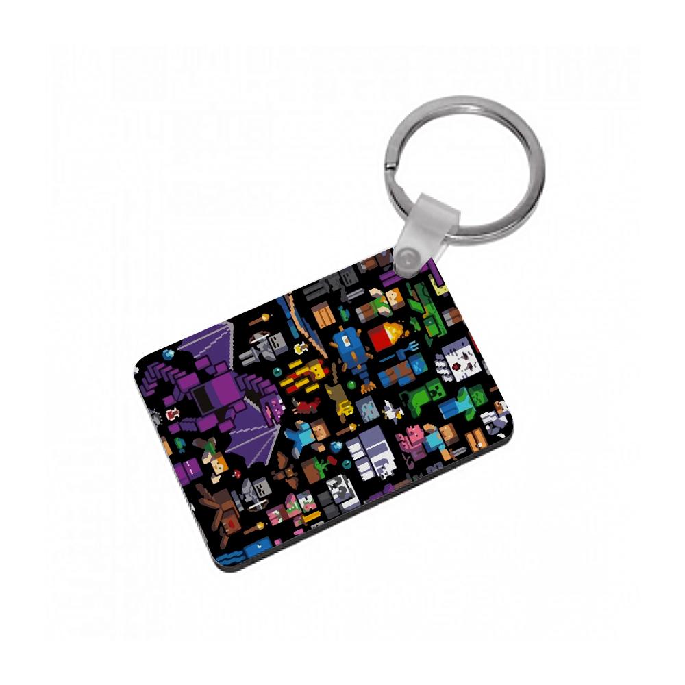 Minecraft Collage  Keyring