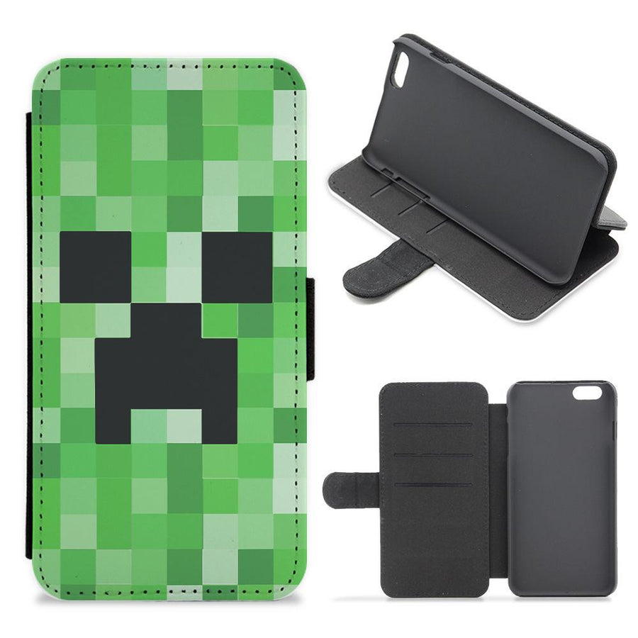 Creeper Face - Minecraft Flip / Wallet Phone Case