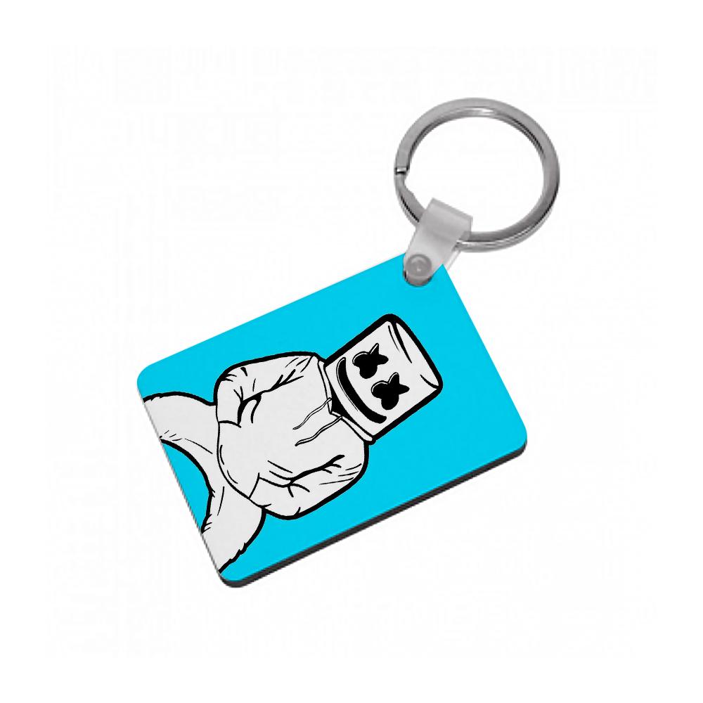 Blue Marshmello Keyring