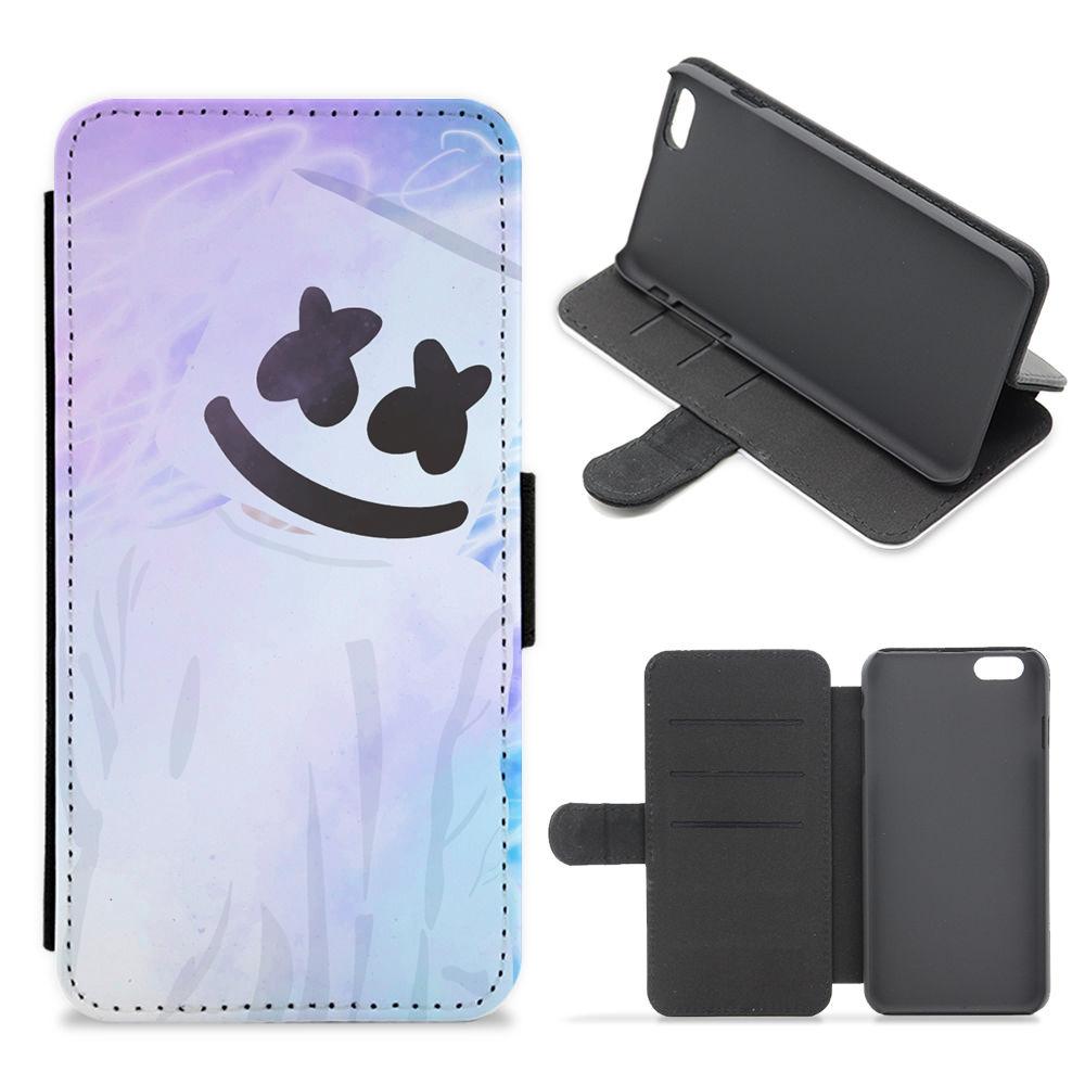 Blue Marshmello Waves Flip / Wallet Phone Case