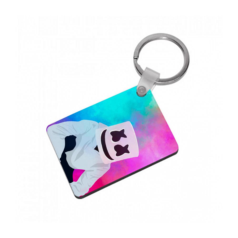 Rainbow Marshmello Keyring