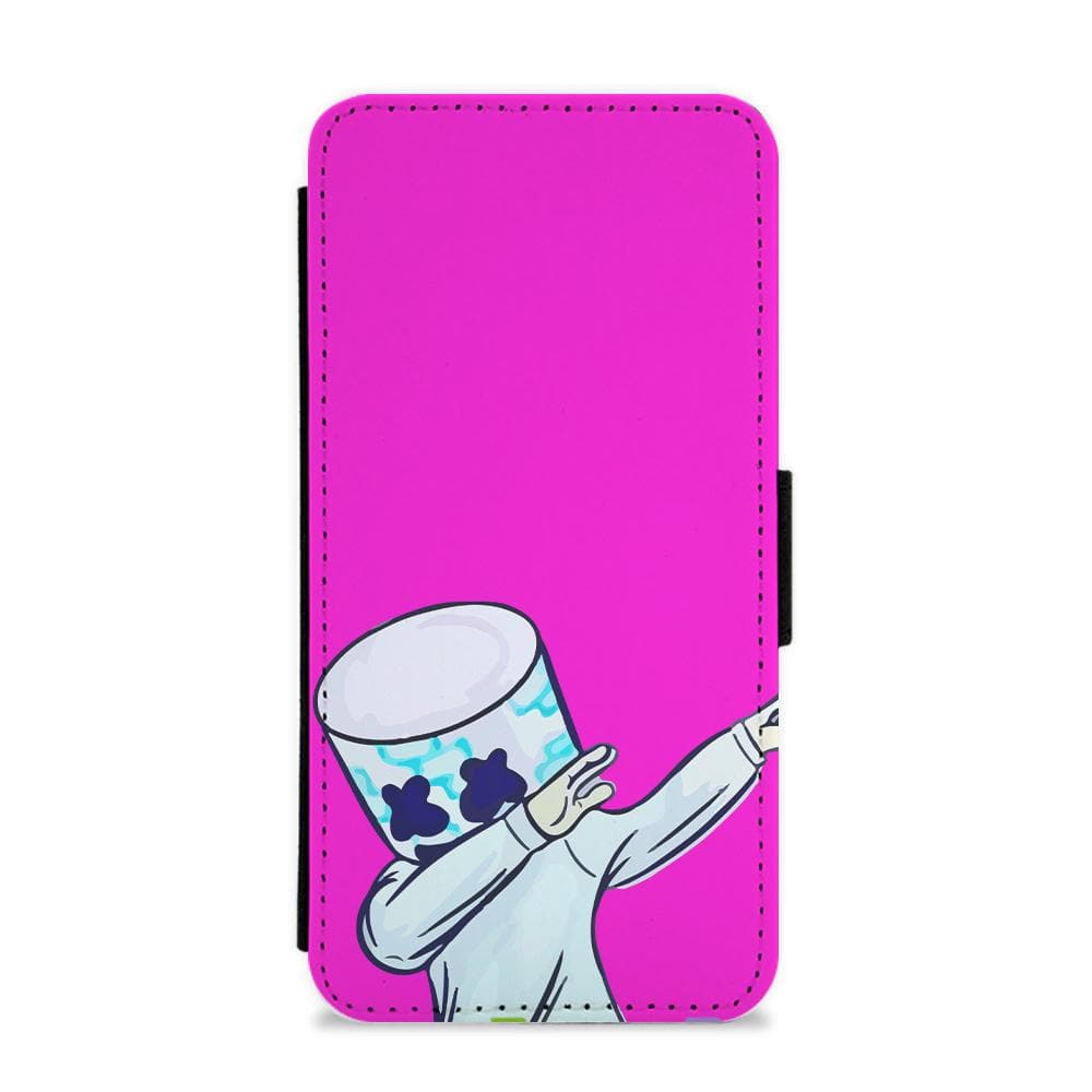 Pink Marshmello Dab  Flip / Wallet Phone Case