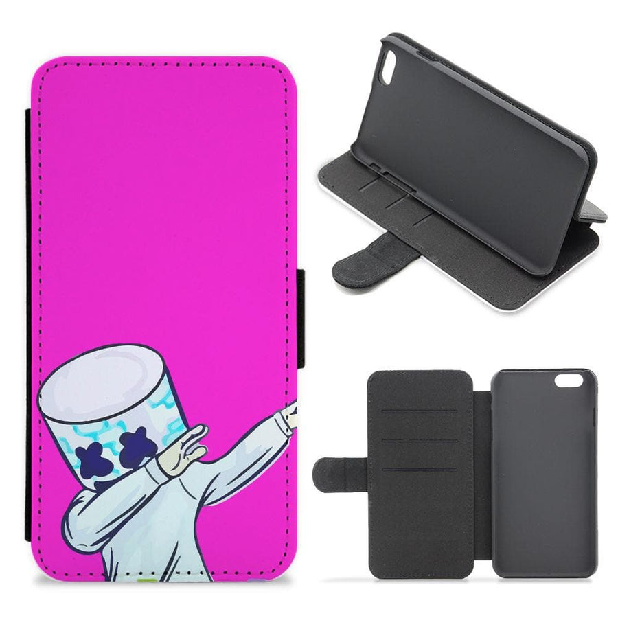 Pink Marshmello Dab  Flip / Wallet Phone Case