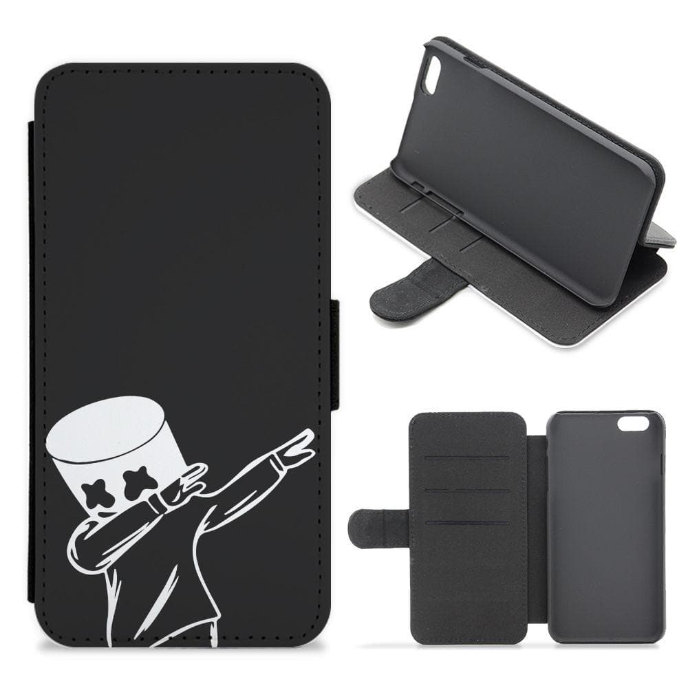 Silhouette Marshmello Dab  Flip / Wallet Phone Case