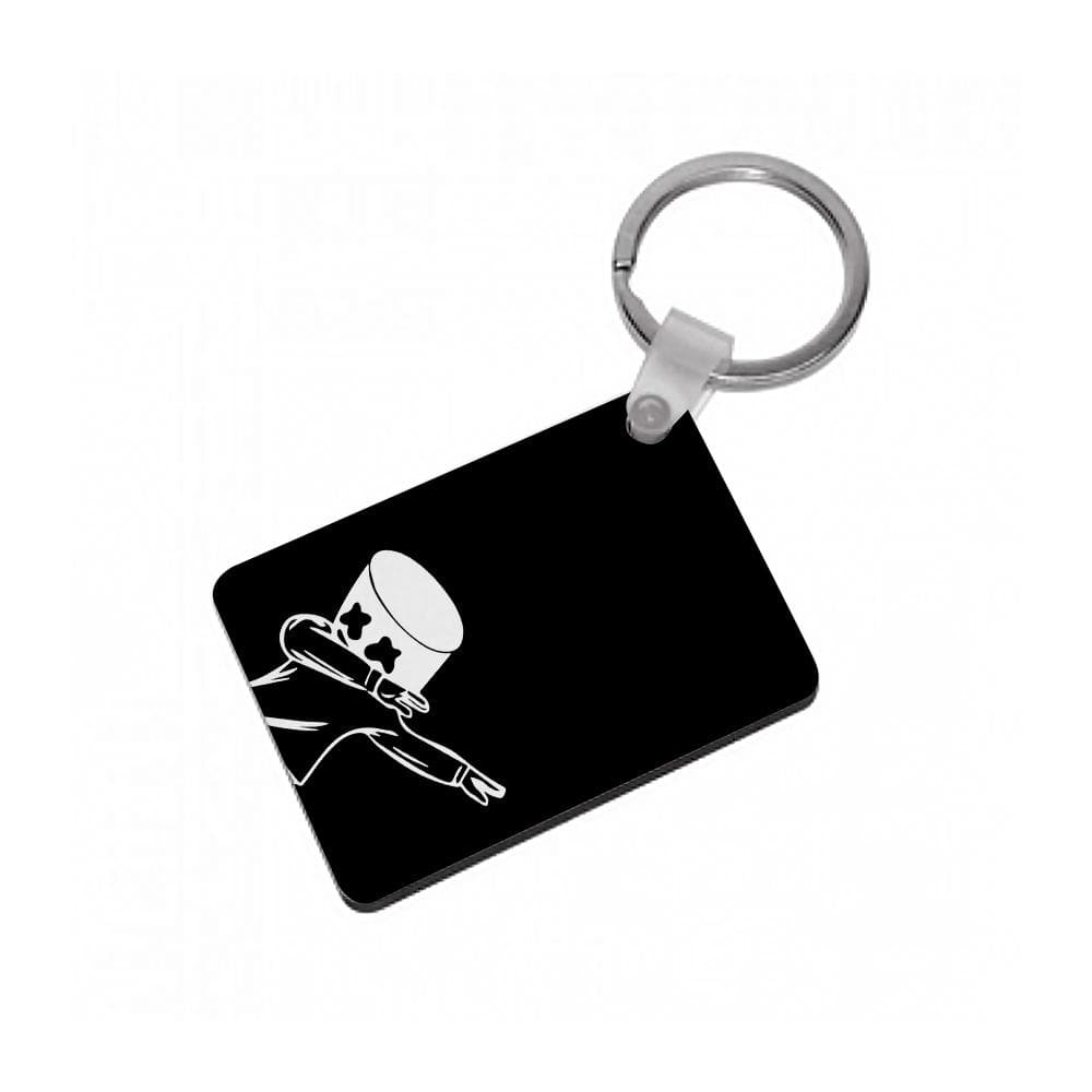 Silhouette Marshmello Dab  Keyring