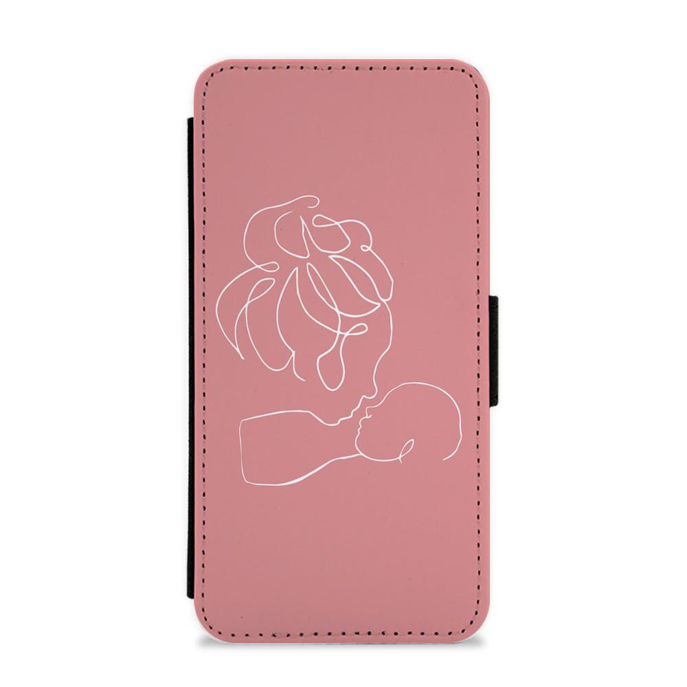 Mum Outline - Mother's Day Flip / Wallet Phone Case