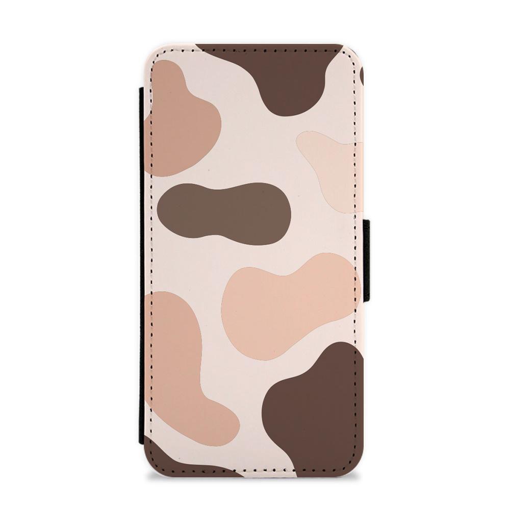 Cowprint Nude Flip / Wallet Phone Case