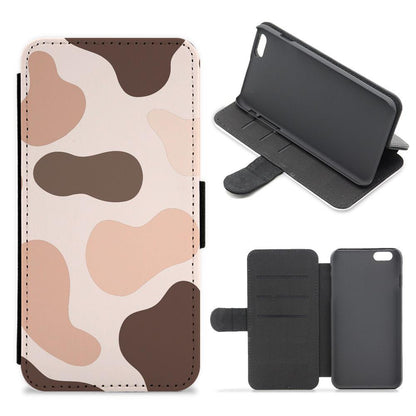 Cowprint Nude Flip / Wallet Phone Case