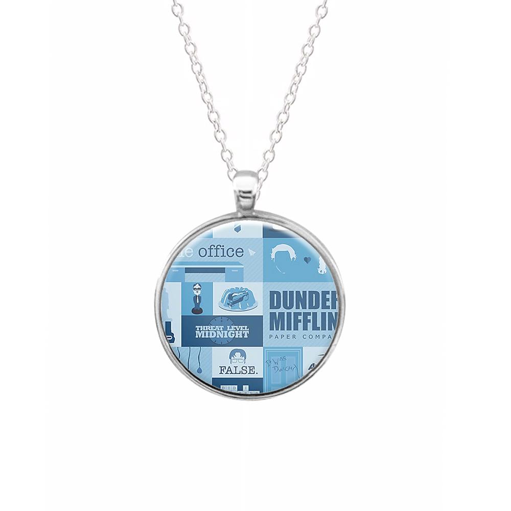 The Office Blue Patchwork Keyring - Fun Cases