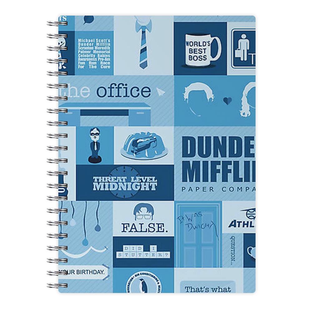 The Office Blue Patchwork Notebook - Fun Cases