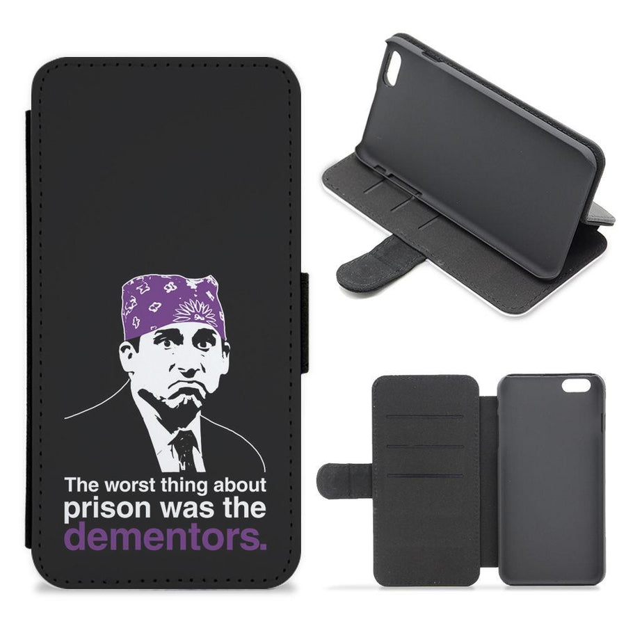 The Worst Thing About Prison Was The Dementors - The Office Flip / Wallet Phone Case