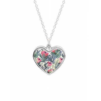 Painted Protea Pattern Necklace