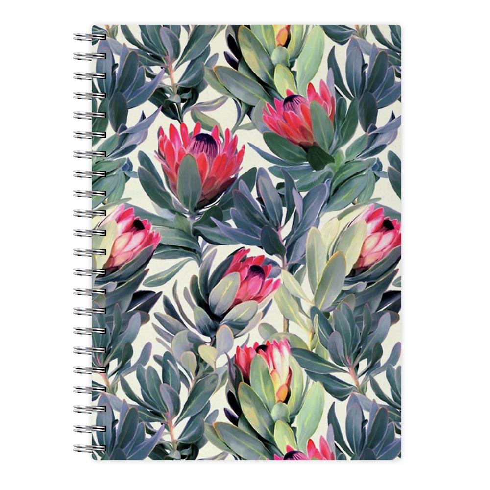 Painted Protea Pattern Notebook - Fun Cases