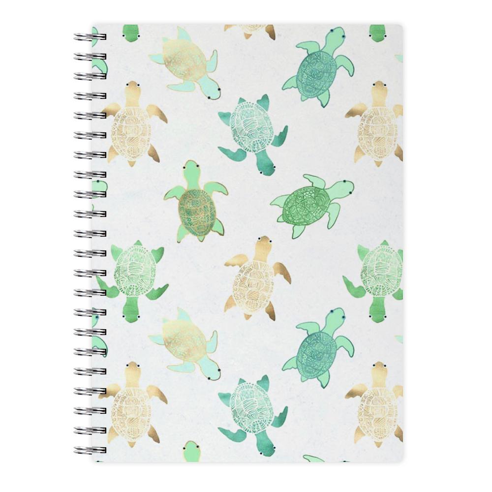 Gilded Jade & Mint Turtles Notebook - Fun Cases