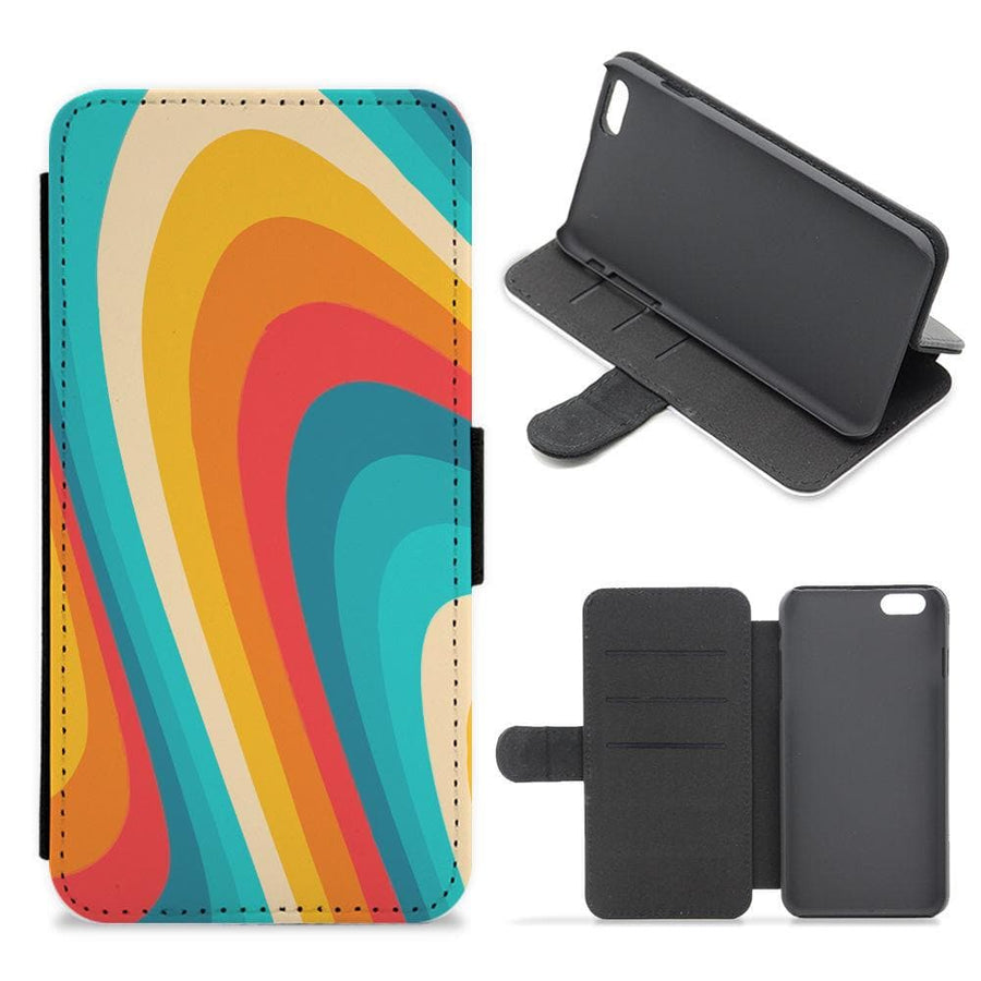 Rainbow Abstract Pattern Flip / Wallet Phone Case