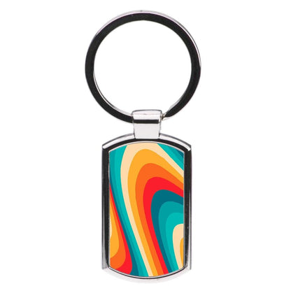 Rainbow Abstract Pattern Luxury Keyring