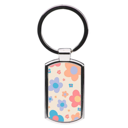 Playful Flower Pattern Luxury Keyring