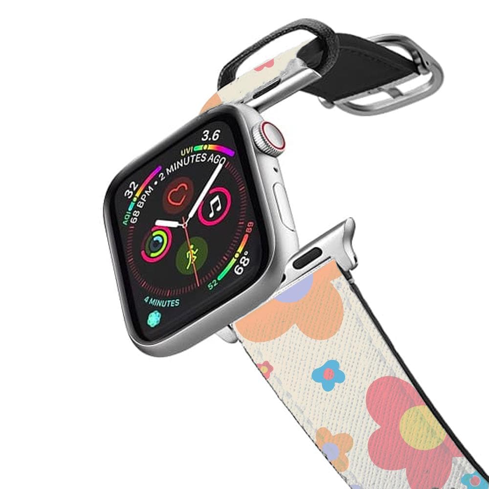 Playful Flower Pattern Apple Watch Strap