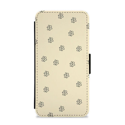 Detail Flower Pattern - Yellow Flip / Wallet Phone Case