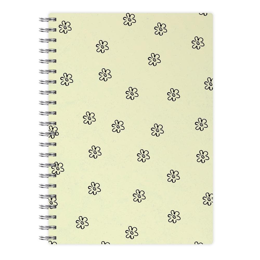 Detail Flower Pattern - Yellow Notebook