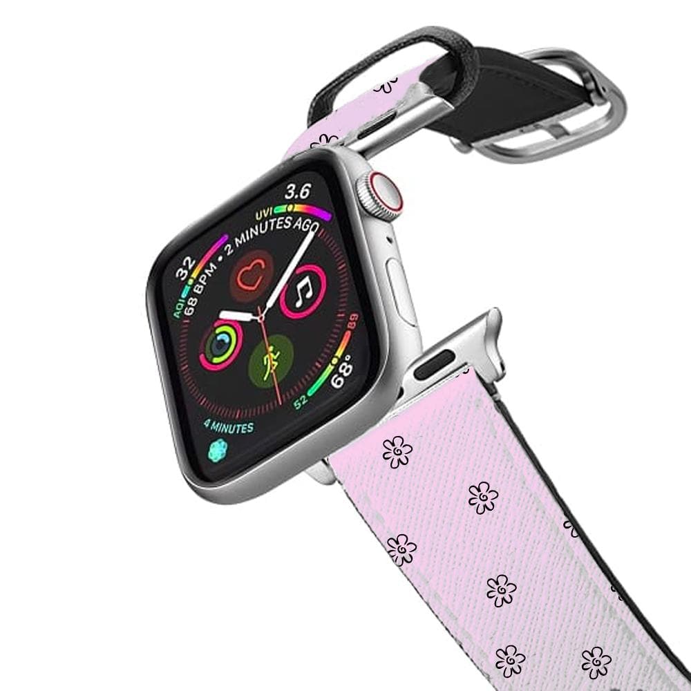 Detail Flower Pattern - Pink Apple Watch Strap