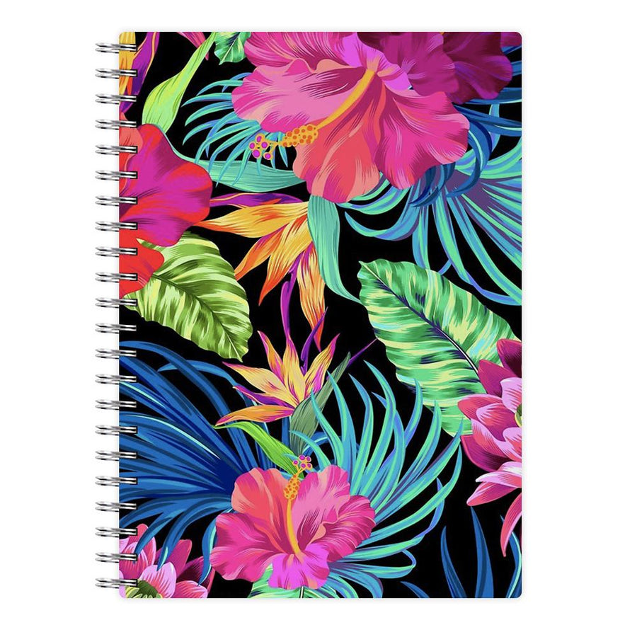 Colourful Hibiscus Pattern Notebook