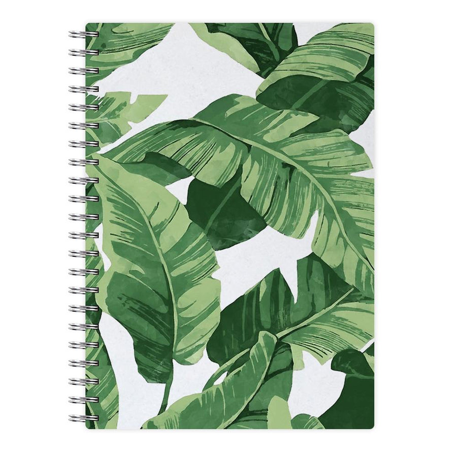 Tropical Banana Leaf Pattern Notebook