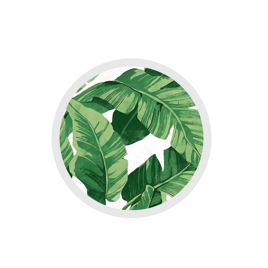 Tropical Banana Leaf Pattern Sticker
