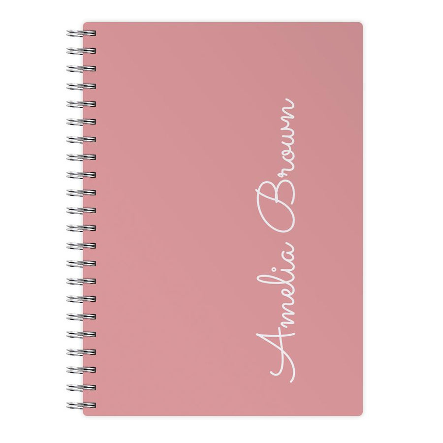 Dust Pink Personalised Notebook