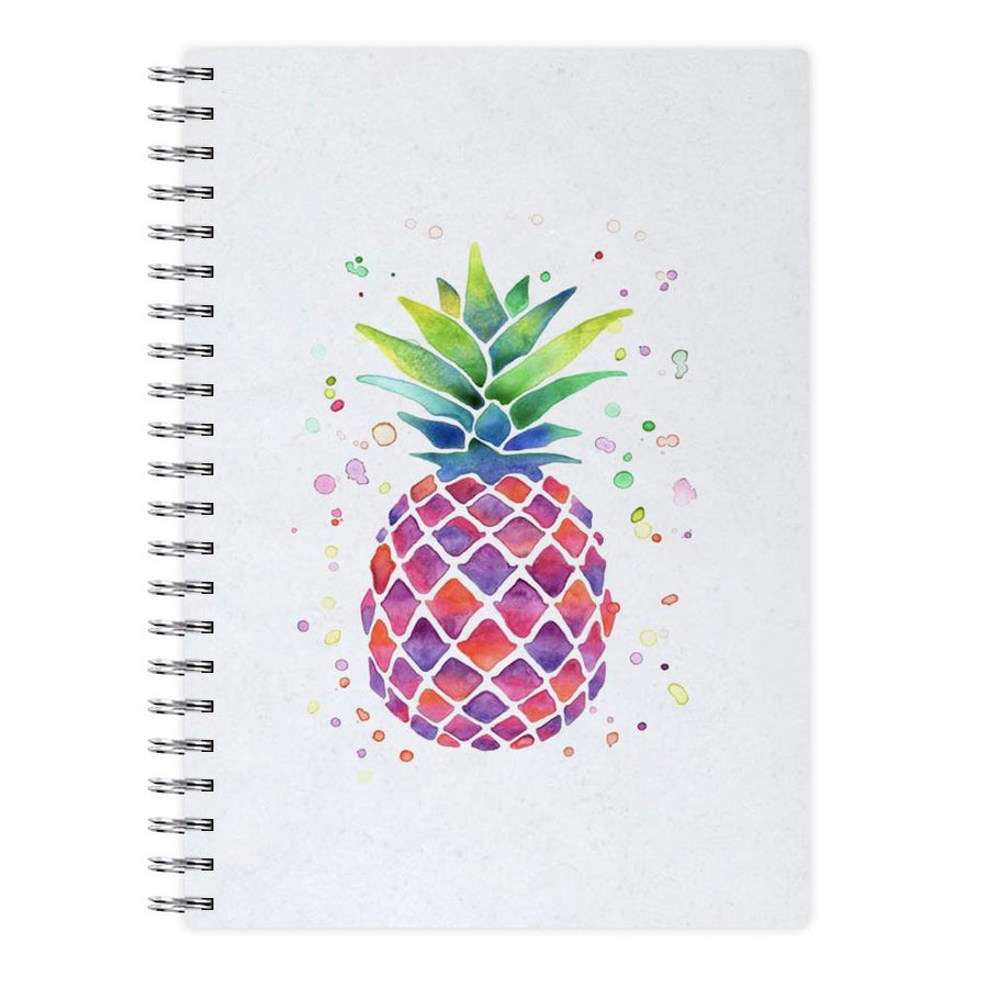 Watercolour Pineapple Notebook - Fun Cases