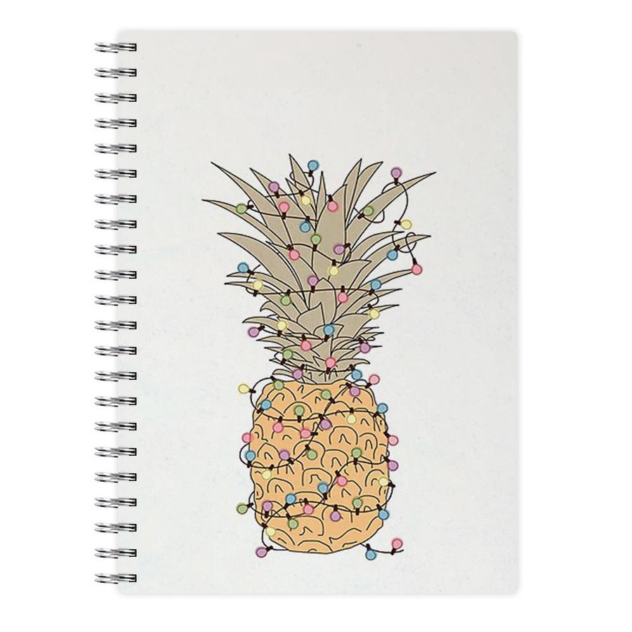Pinapple Christmas Lights Notebook - Fun Cases