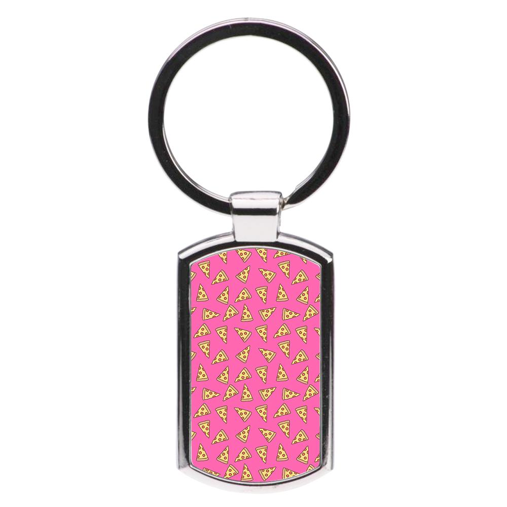 Pizza Pattern Luxury Keyring