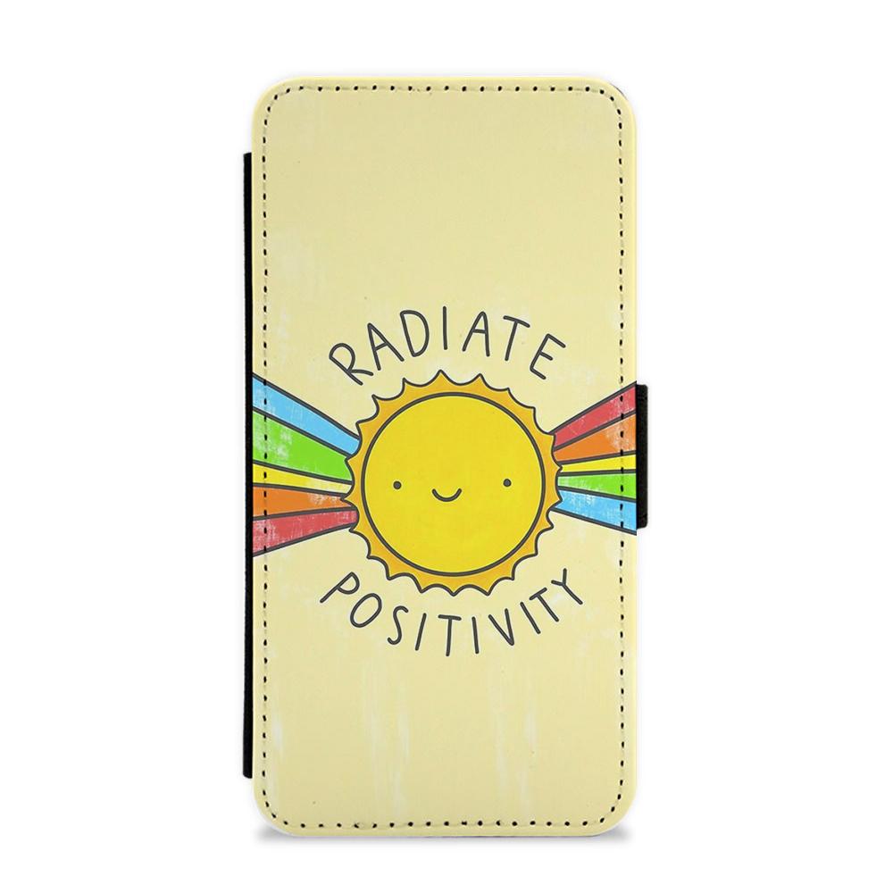 Radiate Positivity Sunshine - Positivity Flip / Wallet Phone Case