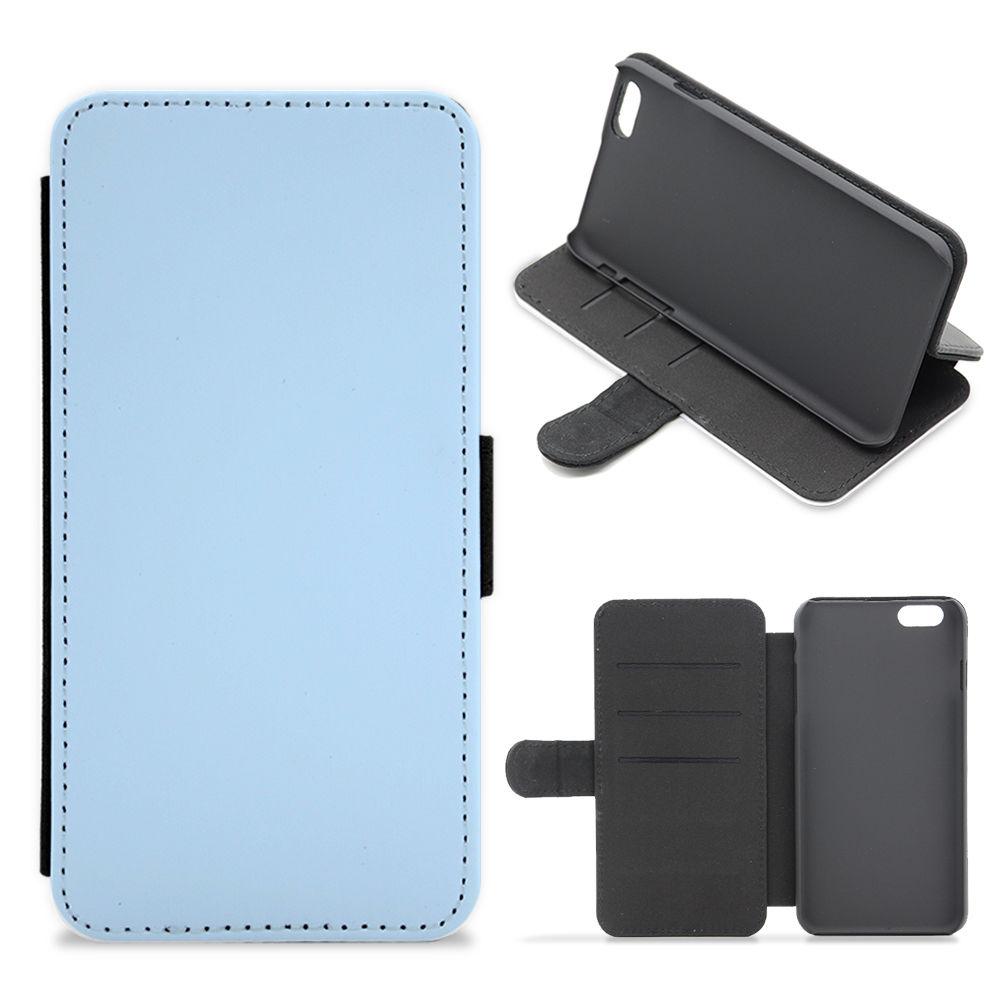 Back To Casics - Pretty Pastels - Plain Blue Flip / Wallet Phone Case